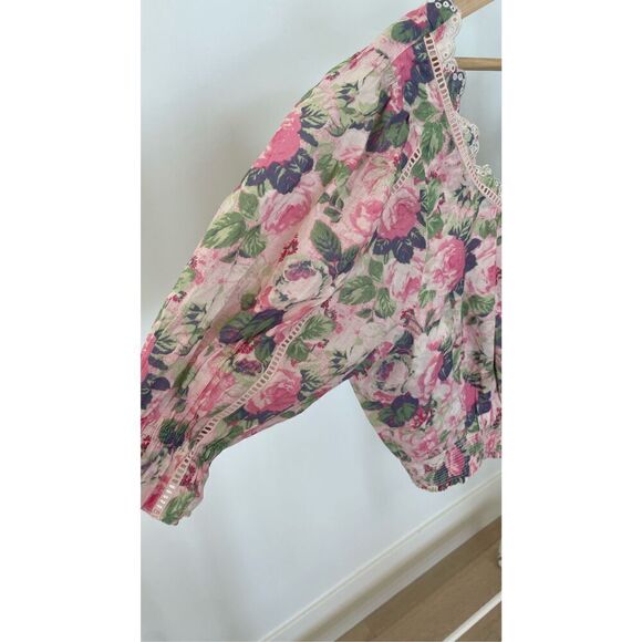 LOVESHACKFANCY Floral Pink Top - Picture 2 of 8